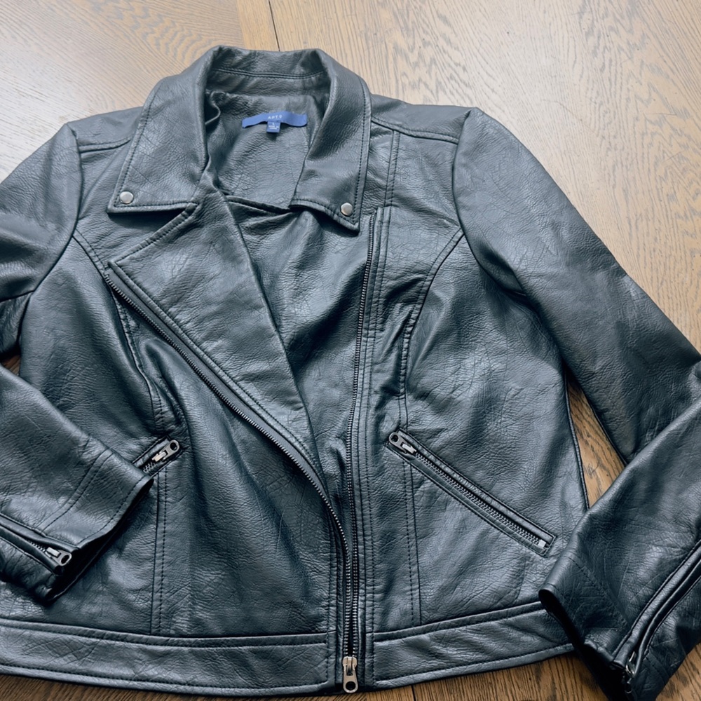 Apt. 9 Black Faux Leather Jacket